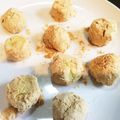 エビママちゃん's cooksnap of when they made 離乳食手づかみ☆さつまいものきな粉団子.
