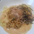 亜久里's cooksnap of when they made S氏のパスタ（納豆タラコクリームパスタ）.