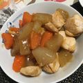 ALOHAnon's cooksnap of when they made 鶏肉と大根の煮物.