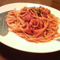 umizarusuki's cooksnap of when they made クリーミーなトマトソースパスタ.