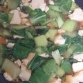 クック1UVD92☆'s cooksnap of when they made 湯通し豆腐とチンゲン菜の炒め物.