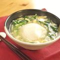 まんまるらあて's cooksnap of when they made 簡単★ほうれん草と卵の餅入りスープ.