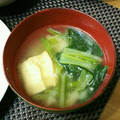 M130018's cooksnap of when they made 青梗菜と厚揚げの味噌汁.