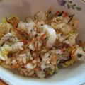 AAES2005's cooksnap of when they made 梅としらすの菜っ葉のチャーハン.