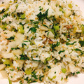はるシェフ's cooksnap of when they made 大根の葉とたくあんの和風チャーハン.