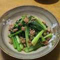 単刀直入's cooksnap of when they made ヘルシー！小松菜と豚ひきの生姜炒め.