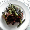 まっこりこりん's cooksnap of when they made つるむらさきと豚肉のオイスターソース炒め.