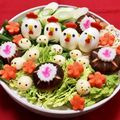 ３匹の大ぶたママ's cooksnap of when they made コラーゲンボールでぷるぷるひよこのデコ鍋.
