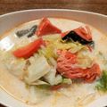 はなひめ09's cooksnap of when they made 鮭と白菜の食べるミルクスープ.