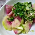 たけひろチャン's cooksnap of when they made 紅芯大根と大根の葉の温サラダ♪.