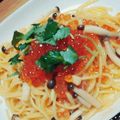 のんのふたりでごはん's cooksnap of when they made いくらの和風クリームパスタ.