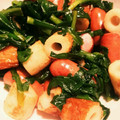 Chehyun's cooksnap of when they made ニラとウインナーとちくわのさっと煮.