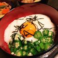OhMikiy's cooksnap of when they made 鮭とオクラのとろろ丼.