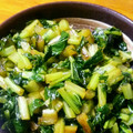 Yankichi★'s cooksnap of when they made ごはんのお供に！大根の葉の炒め物　.