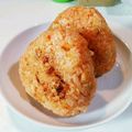 tacuba's cooksnap of when they made キムチの焼きおにぎり.