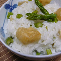 ピンクのたまご's cooksnap of when they made アスパラと薄揚げの混ぜご飯.