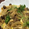 クック7G6L7A☆'s cooksnap of when they made すき焼き風牛肉としめじの卵とじ。.
