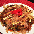makiko26's cooksnap of when they made ふわっ☆とろっ☆お好み焼き風たこ焼き☆.