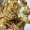 あやきなこすけ's cooksnap of when they made 簡単☆もやし玉ねぎカニカマの卵とじ.