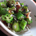 ユーロン's cooksnap of when they made オクラとえのきの梅和え.