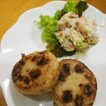 fromKY♪'s cooksnap of when they made レンコンのはさみ焼きと里芋のサラダ.