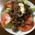 クッキングようこママ's cooksnap of when they made 甘辛ダレで★タコライス風サラダうどん.