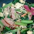 キュンキュン☆☆'s cooksnap of when they made 小松菜＊きのこと焼豚の中華味炒め♪.
