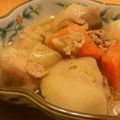 ribeka's cooksnap of when they made じゃがいものかわり　里芋　肉じゃが.