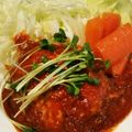むらきちふみん's cooksnap of when they made 絶品❤トマト煮込みハンバーグ.