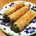 YUKIKI☆'s cooksnap of when they made 残った春菊の茎の豚肉巻き.