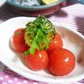 ＴＯＭＯＷＡＴ's cooksnap of when they made 白だしと寿司酢deミニトマトのマリネ.