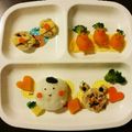 せいっこ's cooksnap of when they made 簡単！手づかみ出来る1歳誕生日プレート♡.