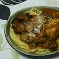 f56560's cooksnap of when they made 簡単♪鶏肉とナスのミートソース炒め♫.