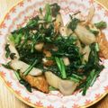 料理ばんざい's cooksnap of when they made 春菊、ゴボウと竹輪の炒め物.