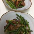Hiromintoo's cooksnap of when they made 鶏肉とにんにくの芽のXO醤炒め.