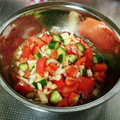 ｋｉｎａｒｉｍａｍａ's cooksnap of when they made トマトときゅうりのマリネ.