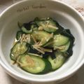 maki_08's cooksnap of when they made ワカメと胡瓜のなめたけ合え.