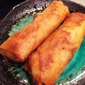 きくちはるこ's cooksnap of when they made キャベツとちくわのチーズ春巻き.