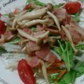 ききょうむーん's cooksnap of when they made 水菜としめじベーコン和風サラダ♪.