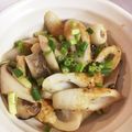 まめしばLOVE's cooksnap of when they made 節約あと一品☆キノコ竹輪のガリバタ炒め♪.
