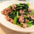 fu♪♪'s cooksnap of when they made 豚肉と小松菜のニンニク醤油炒め.