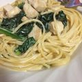 xoxo451's cooksnap of when they made ほうれん草ときのこのクリームパスタ.