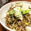 Roccatine's cooksnap of when they made 牛蒡と白滝と挽き肉のしぐれ煮.