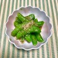 にきけん's cooksnap of when they made ＊スナップエンドウのたっぷり胡麻和え＊.