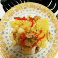 はぴ365's cooksnap of when they made 炊飯器とシーフードミックスで　パエリア.