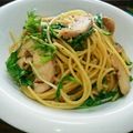 クック72☆'s cooksnap of when they made ぴりうま！鶏肉と水菜のわさび醤油パスタ.