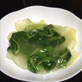オイゼビウス's cooksnap of when they made 鶏がらスープの素だけ　チンゲン菜あんかけ.