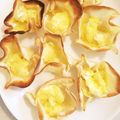 なつめタロー's cooksnap of when they made 餃子の皮でダブルチーズタルト♡.