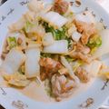 さとあり！'s cooksnap of when they made 鶏もも肉と白菜のクリーミィマヨソテー.