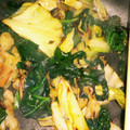 ♥ミルクティ♥'s cooksnap of when they made もやしとほうれん草とにんじんの野菜炒め.